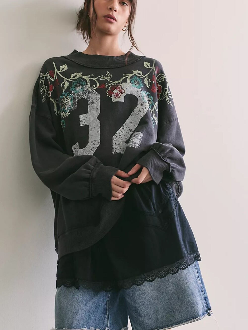NWT Free People Palm Spring Graphic Pullover